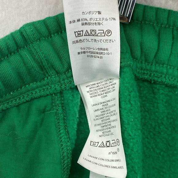 POLO RALPH LAUREN Pants Womens 2XL Fleece Athletic Jogger Sweat Drawstring Green - Picture 9 of 16